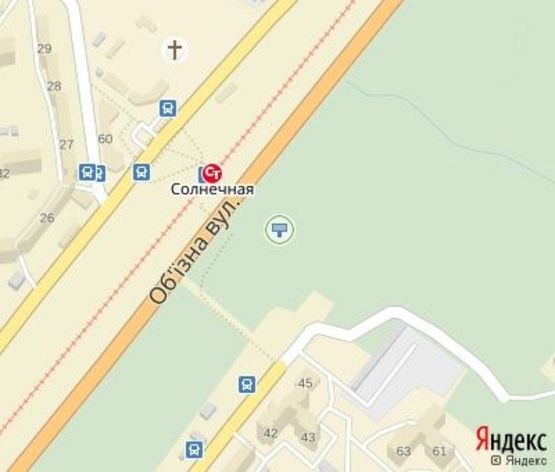 Схема рекламної площини за адресою мкр. Восточный - 3, Лисового ул., 42 (конечная МТС, рынок)