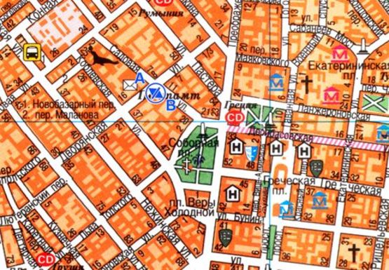 Схема рекламной плоскости по адресу Садовая ул., 12