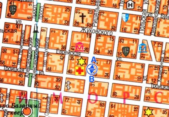 Схема рекламной плоскости по адресу Ришельевская ул., 29