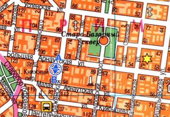 Схема рекламной плоскости по адресу Преображенская ул., 65