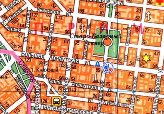 Схема рекламной плоскости по адресу Б. Арнаутская ул.,66 - Александровский пр.