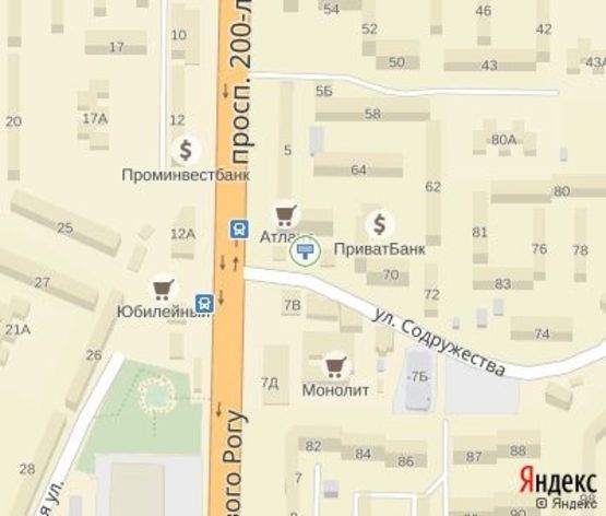 Схема рекламной плоскости по адресу Содружества ул., 66 ( мкр. Юбилейный)