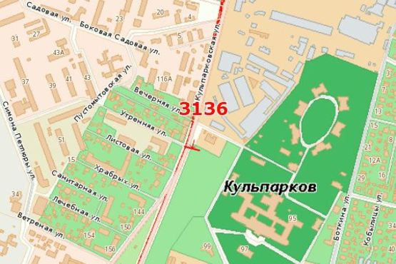 Схема рекламной плоскости по адресу Кульпарківська вул., 95 (від центру)