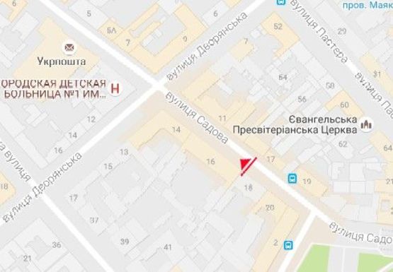 Схема рекламной плоскости по адресу Садовая ул., 18