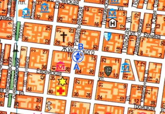 Схема рекламної площини за адресою Ришельевская ул., 19