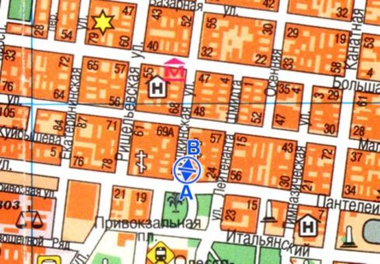 Схема рекламной плоскости по адресу Пушкинская ул., 83