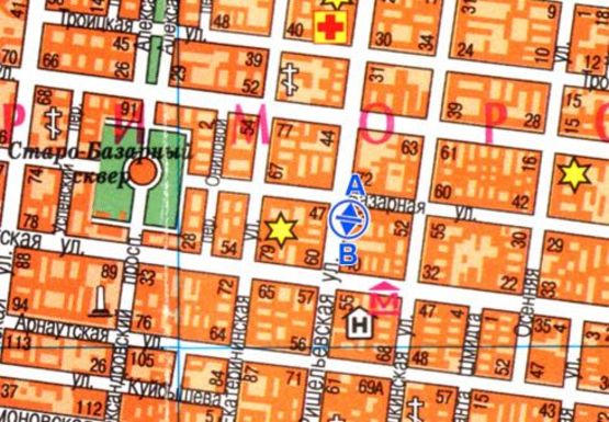 Схема рекламної площини за адресою Ришельевская ул., 45