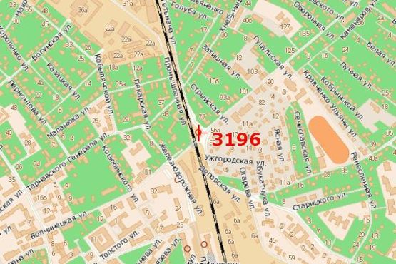 Схема рекламной плоскости по адресу Вовчинецька вул., (З/Д тунель)