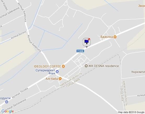 Схема рекламной плоскости по адресу с.Зазим'я, вул.Лісова, 33