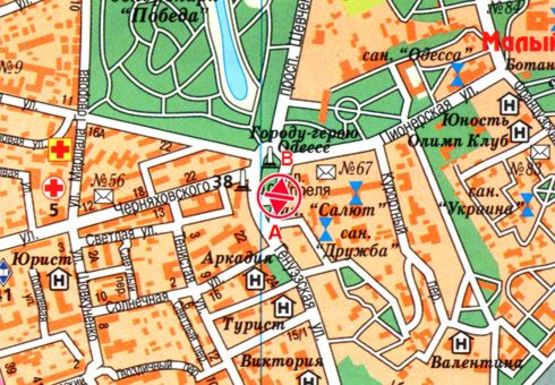 Схема рекламної площини за адресою 10-го Апреля пл. - Академическая ул., 28 ТРК "Сады победы"