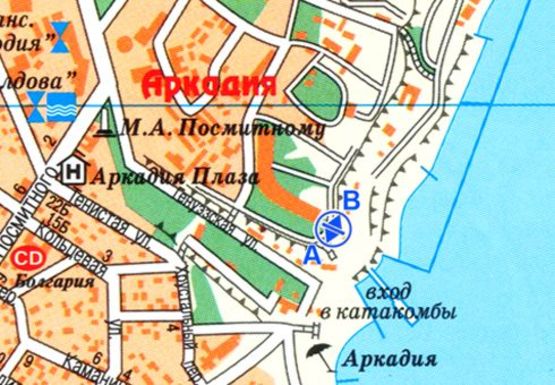 Схема рекламної площини за адресою Центральная аллея пляжа "Аркадия"  (№29)