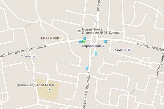 Схема рекламної площини за адресою Академіка Корольова вул. - Академіка Вільямса вул.