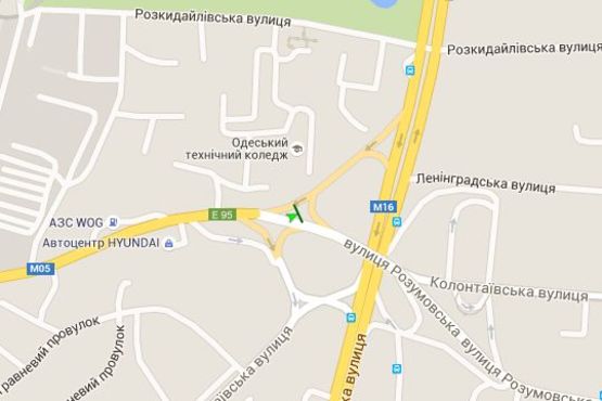 Схема рекламної площини за адресою Михайла Грушевського вул. - Розумовська вул. - Балківська вул.