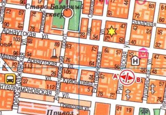 Схема рекламної площини за адресою М.Арнаутская ул.,  69