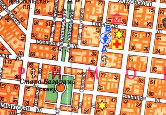 Схема рекламної площини за адресою Екатерининская ул., 41