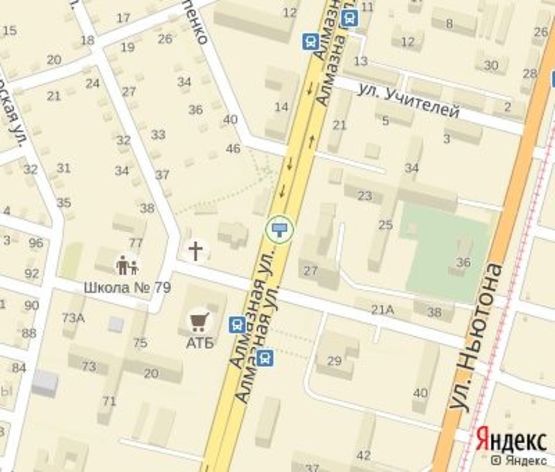 Схема рекламной плоскости по адресу Алмазнаяа ул., 18 (ТЦ "АТБ", ост. "ДК Карачуны")