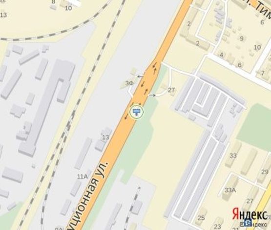 Схема рекламной плоскости по адресу Конституционная ул., 27, дв-е к  Колачевского ул.