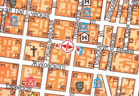 Схема рекламної площини за адресою Бунина ул., 17