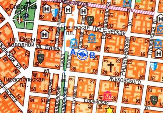 Схема рекламної площини за адресою Бунина ул., 33