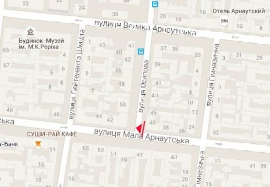 Схема рекламної площини за адресою М. Арнаутская ул., 40 - Осипова ул.