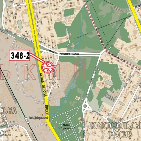 Схема рекламной плоскости по адресу Перова бульв., поворот на Алишера Навои ул.