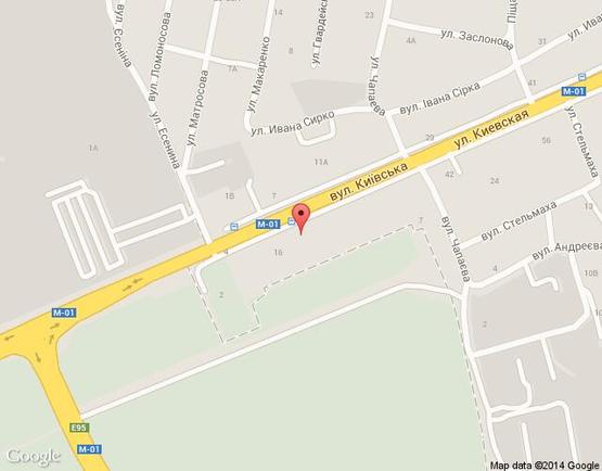 Схема рекламной плоскости по адресу м.Бровари, вул.Київська, 18