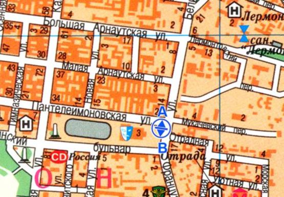 Схема рекламної площини за адресою Леонтовича ул. - Пантелемоновская ул.,3