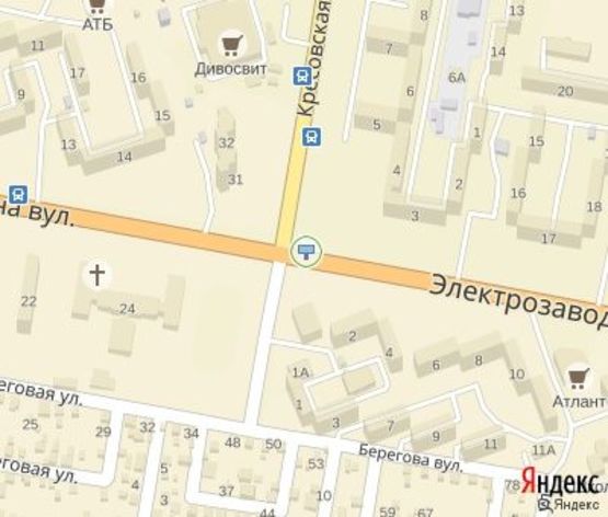 Схема рекламной плоскости по адресу Электрозаводская ул., 3а - Десантная ул., мкр. 5-й Заречный (мебельный салон "УМК")