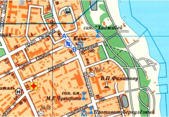 Схема рекламної площини за адресою Французский блв, 16., "Сельпо",  №1