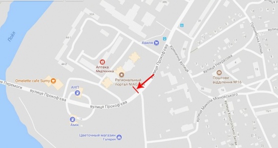 Схема рекламной плоскости по адресу Прокофьева ул. 50