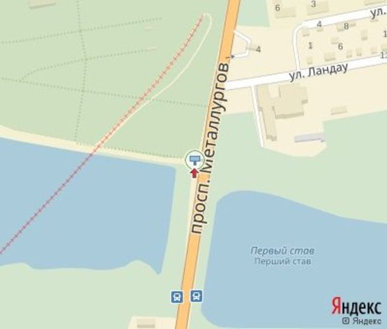 Схема рекламной плоскости по адресу Металлургов пр., ставки,  дв-е к Соборности ул.