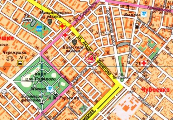 Схема рекламної площини за адресою Академика Филатова ул., 11