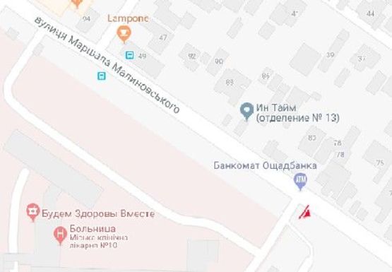 Схема рекламной плоскости по адресу Малиновского ул., 57