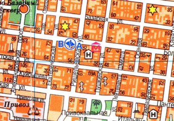 Схема рекламної площини за адресою Б. Арнаутская ул., 41 - Ришельевская ул.