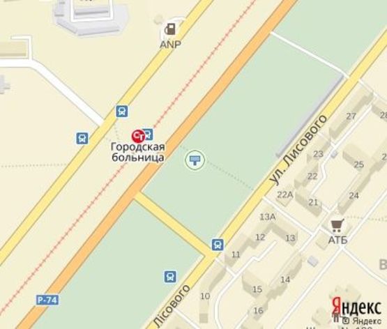 Схема рекламной плоскости по адресу мкр. Восточный - 2, Лисового ул.,10, дв-е к СТ ст. "Городская больница"