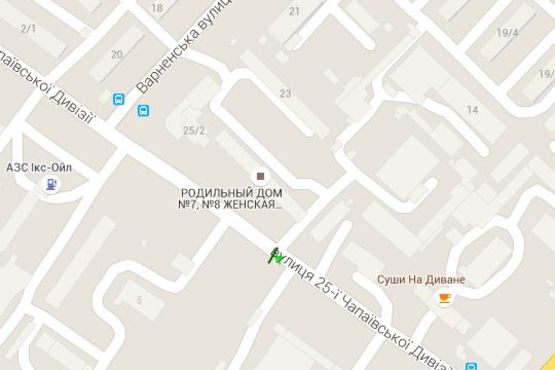 Схема рекламної площини за адресою Інглезі вул. (25-ої Чапаєвської Дивізії вул.) - Варненська вул. (Дмитра Байди-Вишневецького вул.), 25