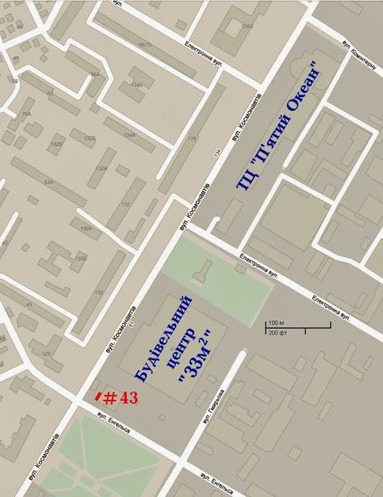 Схема рекламной плоскости по адресу ул.Космонавтов- ул.Энгельса. Параллельно дороге, стА, Правый