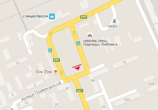 Схема рекламної площини за адресою Привокзальная пл. - Ушакова пр.