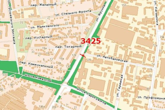 Схема рекламной плоскости по адресу Європейська вул. - Автобазiвська вул.