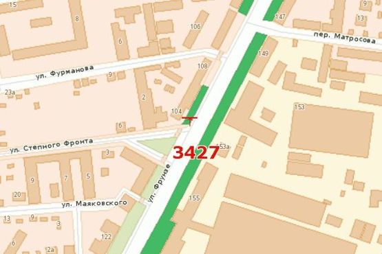 Схема рекламной плоскости по адресу Європейська вул. - Степового Фронту вул.