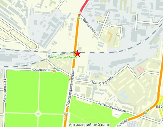 Схема рекламной плоскости по адресу ул. Люстдорфская дорога №1