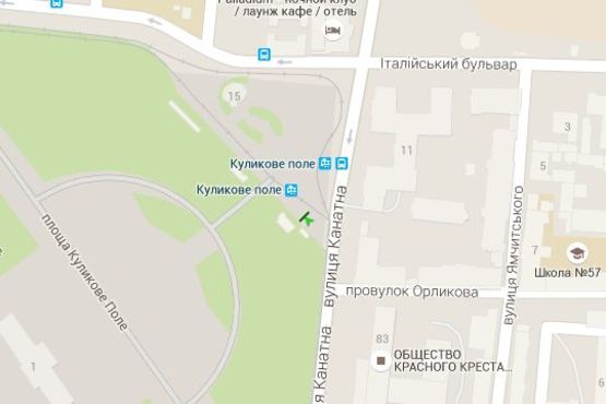 Схема рекламной плоскости по адресу Канатна вул. - Куликове поле пл., №2