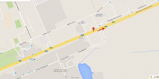 Схема рекламної площини за адресою Броварський пр-т перед виїздом з вул. Попудренка