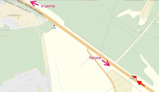 Схема рекламной плоскости по адресу Московский пр-т - Ростовская трасса -АЗС Аэлита-въезд в город