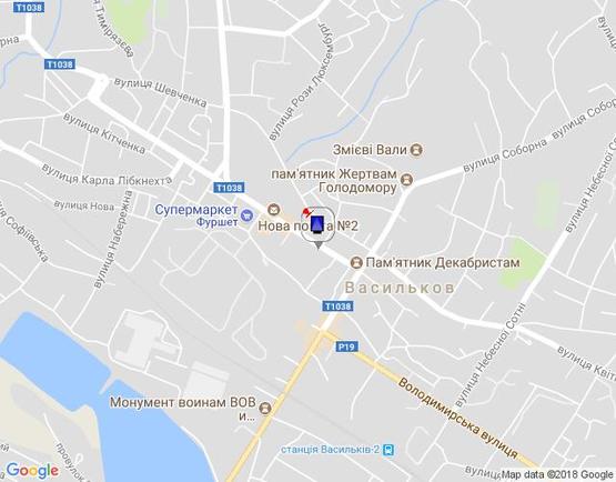 Схема рекламної площини за адресою ул. Грушевского,9-13 поворот к ТЦ Пассаж