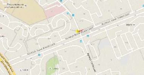 Схема рекламної площини за адресою Ахматовой ул. 44/11 перекресток с ул. Урловская