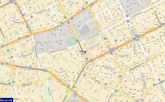 Схема рекламної площини за адресою Небесной сотни ул., 4 (быв. Московская) - Житний рынок, 200м. От "Сильпо"