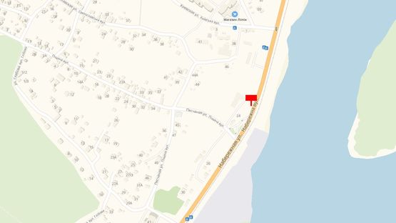 Схема рекламної площини за адресою Ул. Набережная, возле заправки "БРСМ"