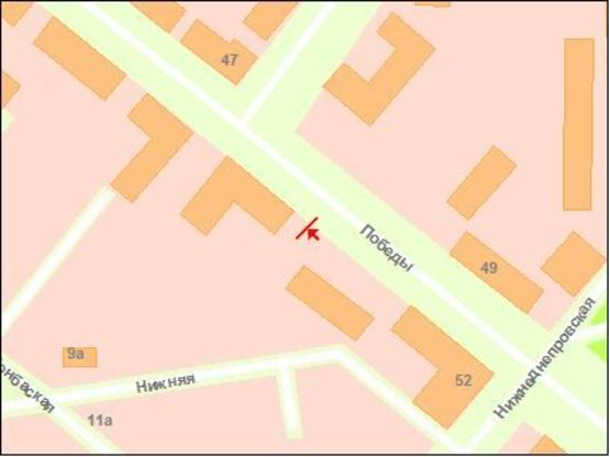 Схема рекламної площини за адресою вул.Перемоги-вул.Паркова, №2