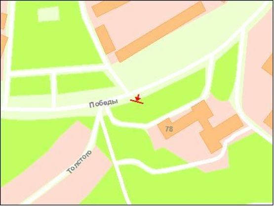 Схема рекламной плоскости по адресу вул.Перемоги,97, ст.Б